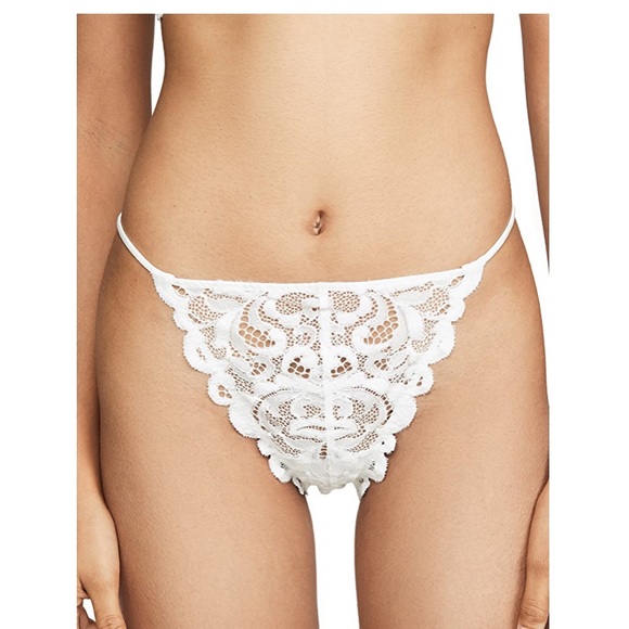 Free People Ivory High Waisted Tanga Panties NEW - Picture 4 of 11